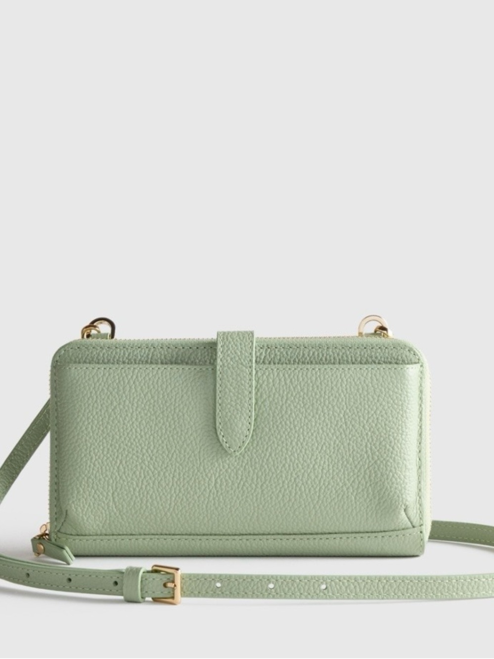 Quince Mint Green Crossbody Wallet